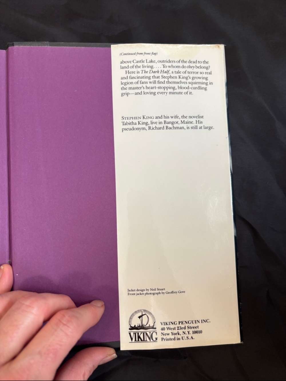'The Dark Half by Stephen King - First Edition Hardcover 💀 - Picture 6 of 12